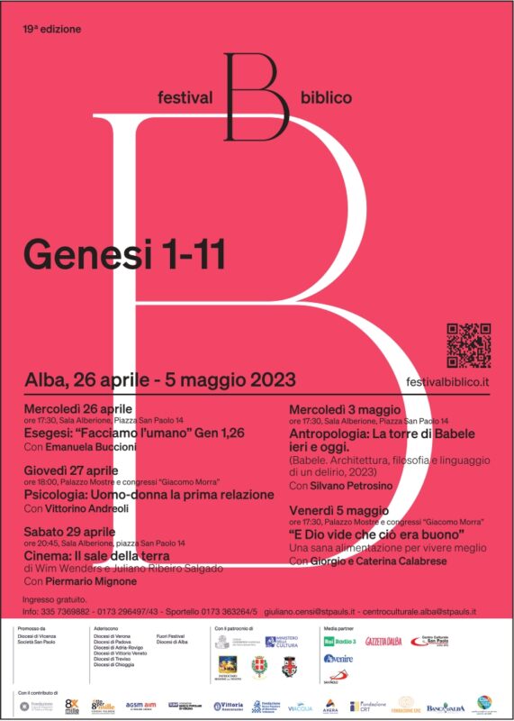 Festival Biblico 19° edizione Genesi 1-11 – Centro Culturale San Paolo –  Onlus